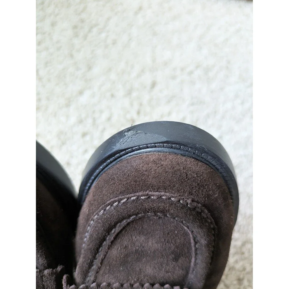 Steve Madden Brown Suade Leather Loafer with Tassels Women's Size 8.5M Slip On